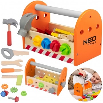 Zabawka Zestaw Małego Majsterkowicza Komplet narzędzi drewnianych dla dzieci NEO TOOLS GD022