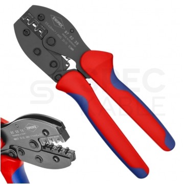 Zaciskarka Praska do końcówek kablowych nieizolowanych 0,5-6mm2 PreciForce KNIPEX 97 52 36 do konektorów nasuwkowych 4,8mm i 6,3mm bez izolacji