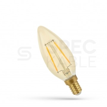 Żarówka LED E14 230V 5W świecowa COG Gold ciepła