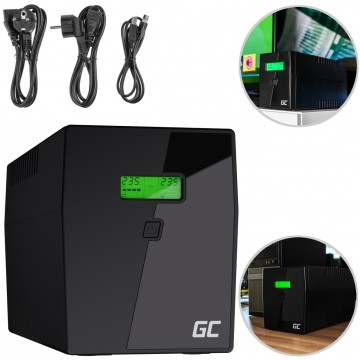 Zasilacz awaryjny UPS Power Proof 900W / 1500VA AVR + 2x akumulator AGM 9Ah Green Cell