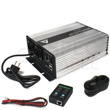 Zasilacz awaryjny UPS przetwornica SINUS 12V/230V AVR 1000W / 2000W 10A AZO Digital