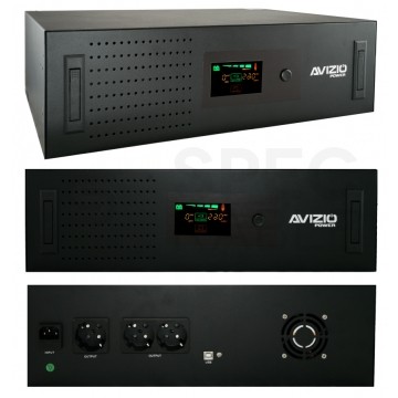 Zasilacz awaryjny UPS RACK 19" 2U 1800W / 3000VA AVR + 2x akumulator 10Ah AVIZIO Power