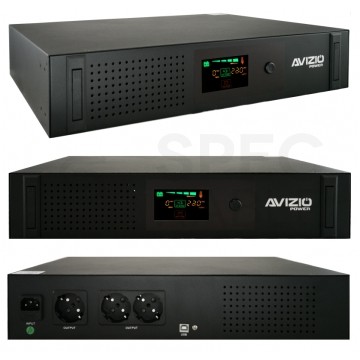 Zasilacz awaryjny UPS RACK 19" 2U 600W / 1000VA AVR + 2x akumulator 7Ah AVIZIO Power