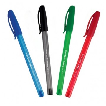 Zestaw 4 Długopisów automatycznych PaperMate InkJoy 100 MIX kolorów [czarny, niebieski, czerwony, zielony] (końcówka 1,0mm)