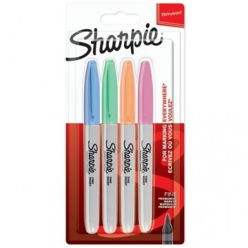 Zestaw 4 Markerów permanentnych pastelowych Sharpie Fine MIX kolorów (końcówka 1,0mm)