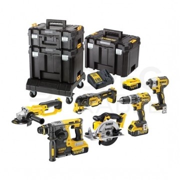 ZESTAW COMBO 18V 3*5.0AH + TSTAK DEWALT