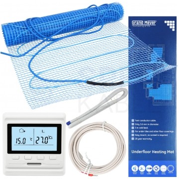 Zestaw grzewczy 600W Mata 3m2 (6x0,5m) THM200-040 + termostat HW500 GRAND MEYER