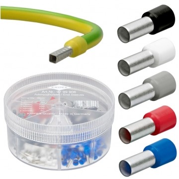 Zestaw tulejek kablowych izolowanych HI / TE DIN 0,5-2,5mm2 400szt w pudełku KNIPEX 97 99 906