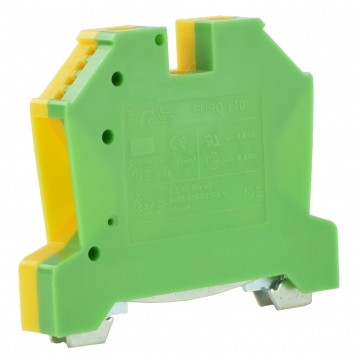 Złączka na szynę TH35 10mm2 zielono-żółta PE