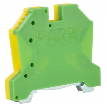 Złączka na szynę TH35 6mm2 zielono-żółta PE