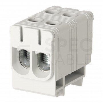 Złączka szynowa 2-torowa Al/Cu 2,5-50mm2 na TH35 szary FJ-E50/2 HEDO