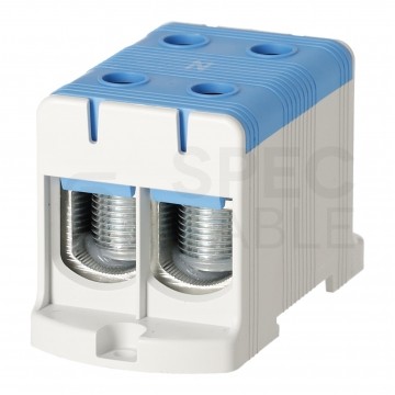 Złączka szynowa 2-torowa Al/Cu 35-150mm2 na TH35 niebieski FJ-E150/2/B HEDO