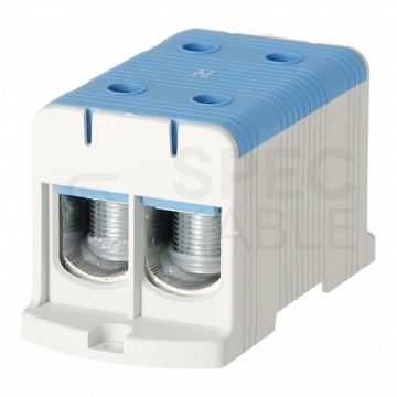 Złączka szynowa 2-torowa Al/Cu 35-240mm2 na TH35 niebieski FJ-E240/2/B HEDO