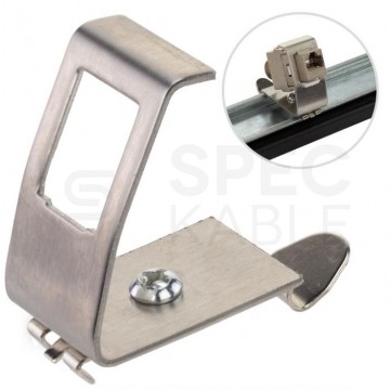Adapter montażowy keystone pojedynczy na szynę DIN TH35 metalowy Alantec