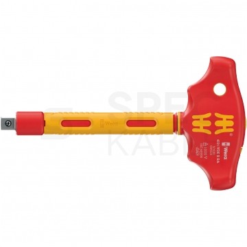 Adapter, rękojeść poprzeczna z funkcją grzechotki 3/8" do kluczy nasadowych izolowany VDE WERA