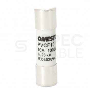 Bezpiecznik rurkowy Wkładka topikowa solarna gPV 10A 10x38mm (1000V DC) ONESTO