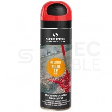 Farba geodezyjna do znakowania czerwona 500ml spray SOPPEC Fluo T.P.