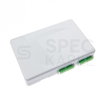 Gniazdo abonenckie światłowodowe FO FTTH-X2/4 na 4 adaptery SC simplex / LC duplex lub 2 adaptery SC duplex z zaślepkami i tacką PFOT