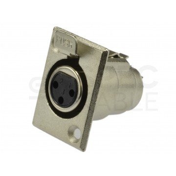 Gniazdo tablicowe panelowe mikrofonowe XLR (3-pin)
