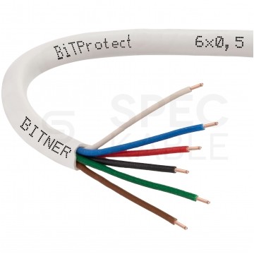 Kabel alarmowy BiTprotect YTDY 6x0,5mm biały 100V domofonowy drut Bitner