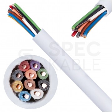 Kabel alarmowy YTDY 10x0,5mm biały 100V domofonowy drut Mercor