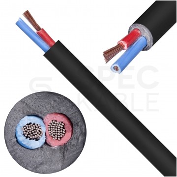 Kabel głośnikowy CLS225-B2CA 2x2,5mm2 Cu OFC zewnętrzny B2ca bezhalogenowy LSOH czarny PROCAB