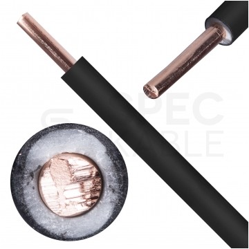 Kabel instalacyjny DY / H07V-U 1mm2 jednożyłowy czarny 450/750V drut Elektrokabel