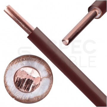 Kabel instalacyjny DY / H07V-U 2,5mm2 jednożyłowy brązowy 450/750V drut Basoglu
