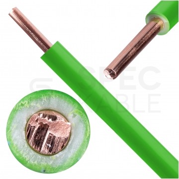 Kabel instalacyjny DY / H07V-U 2,5mm2 jednożyłowy zielony 450/750V drut Elektrokabel