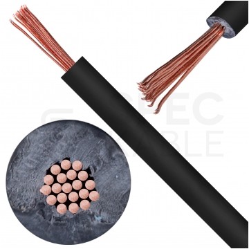 Kabel instalacyjny H05Z-K 90°C 0,5mm2 jednożyłowy czarny 300/500V bezhalogenowy giętki linka TKD