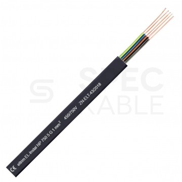 Kabel instalacyjny płaski EL-Instal NP YDYp 3x1,5mm2 czarny 450/750V uniepalniony Dca drut Eltrim