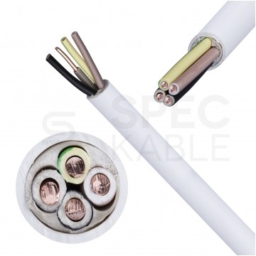 Kabel instalacyjny YDY 4x6mm2 biały 450/750V drut Elektrokabel