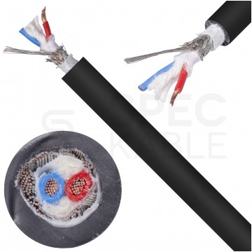 Kabel mikrofonowy MY204SW 2x0,22mm2 Cu zbalansowany czarny Klotz