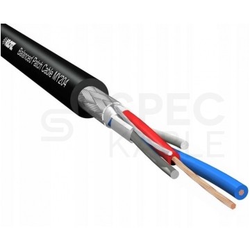 Kabel mikrofonowy MY204SW 2x0,22mm2 Cu zbalansowany czarny Klotz