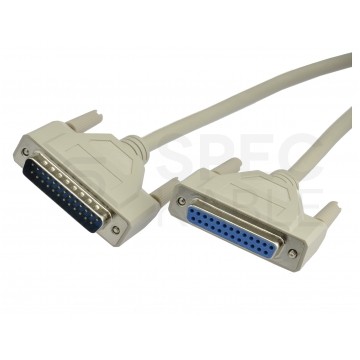 Kabel przedłużacz do portu LPT (D-Sub 25-pin) szeregowy / równoległy (wtyk / gniazdo) 2m