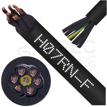 Kabel przemysłowy gumowy OnPD / H07RN-F 7x1,5mm2 czarny 450/750V zewnętrzny olejoodporny linka Elektrokabel