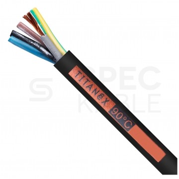 Kabel przemysłowy gumowy TITANEX OnPD / H07RN-F 5x2,5mm2 czarny 450/750V zewnętrzny olejoodporny linka Helukabel Nexans