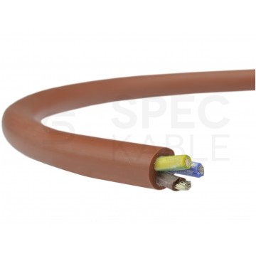 Kabel silikonowy SIHF 180°C 3x1,5mm2 ceglasty 300/500V ciepłoodporny bezhalogenowy linka TKD