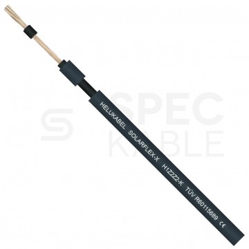 Kabel solarny ziemny SOLARFLEX-X H1Z2Z2-K 6mm2 jednożyłowy czarny 1,0/1,5kV zewnętrzny bezhalogenowy Dca linka Helukabel