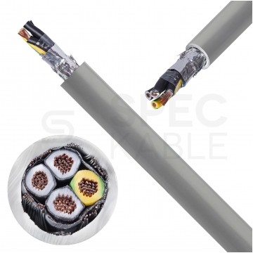 Kabel sterowniczy BiT 500 (St) CH 4x0,75mm2 szary 300/500V podwójnie ekranowany numerowany bezhalogenowy B2ca linka Bitner