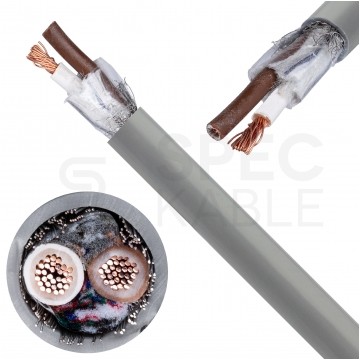 Kabel sterowniczy BiT LIYCY 2x0,75mm2 szary 300/300V ekranowany olejoodporny linka Bitner
