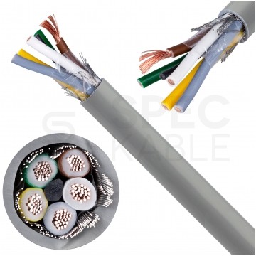Kabel sterowniczy BiT LIYCY 5x0,75mm2 szary 300/300V ekranowany olejoodporny linka Bitner