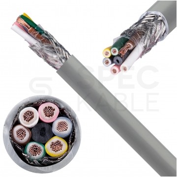 Kabel sterowniczy BiT LIYCY 6x0,75mm2 szary 300/300V ekranowany olejoodporny linka Bitner