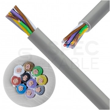 Kabel sterowniczy ELITRONIC LIYY 10x0,14mm2 szary 250/350V olejoodporny linka TKD