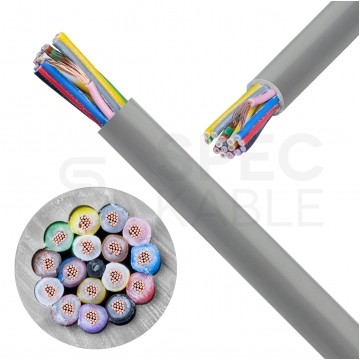 Kabel sterowniczy ELITRONIC LIYY 16x0,14mm2 szary 250/350V olejoodporny linka TKD