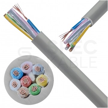 Kabel sterowniczy ELITRONIC LIYY 8x0,14mm2 szary 250/350V olejoodporny linka TKD