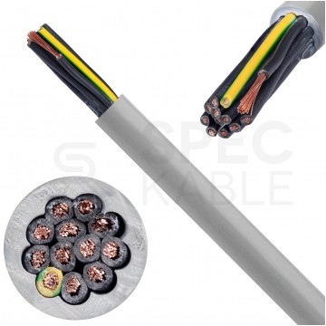 Kabel sterowniczy JZ-500 12x0,75mm2 szary 300/500V numerowany olejoodporny linka Helukabel