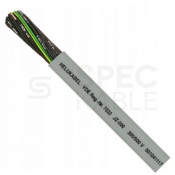 Kabel sterowniczy JZ-500 5x0,75mm2 szary 300/500V numerowany olejoodporny linka Helukabel