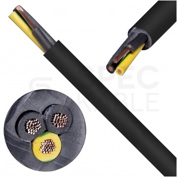 Kabel sterowniczy JZ-600 3x2,5mm2 czarny 0,6/1kV zewnętrzny numerowany olejoodporny linka Helukabel