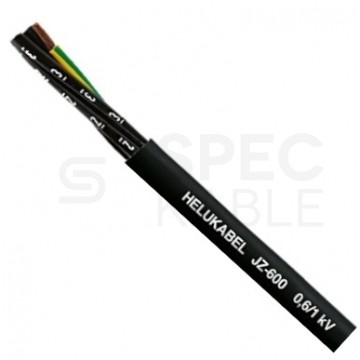 Kabel sterowniczy JZ-600 4x1,5mm2 czarny 0,6/1kV zewnętrzny numerowany olejoodporny linka Helukabel